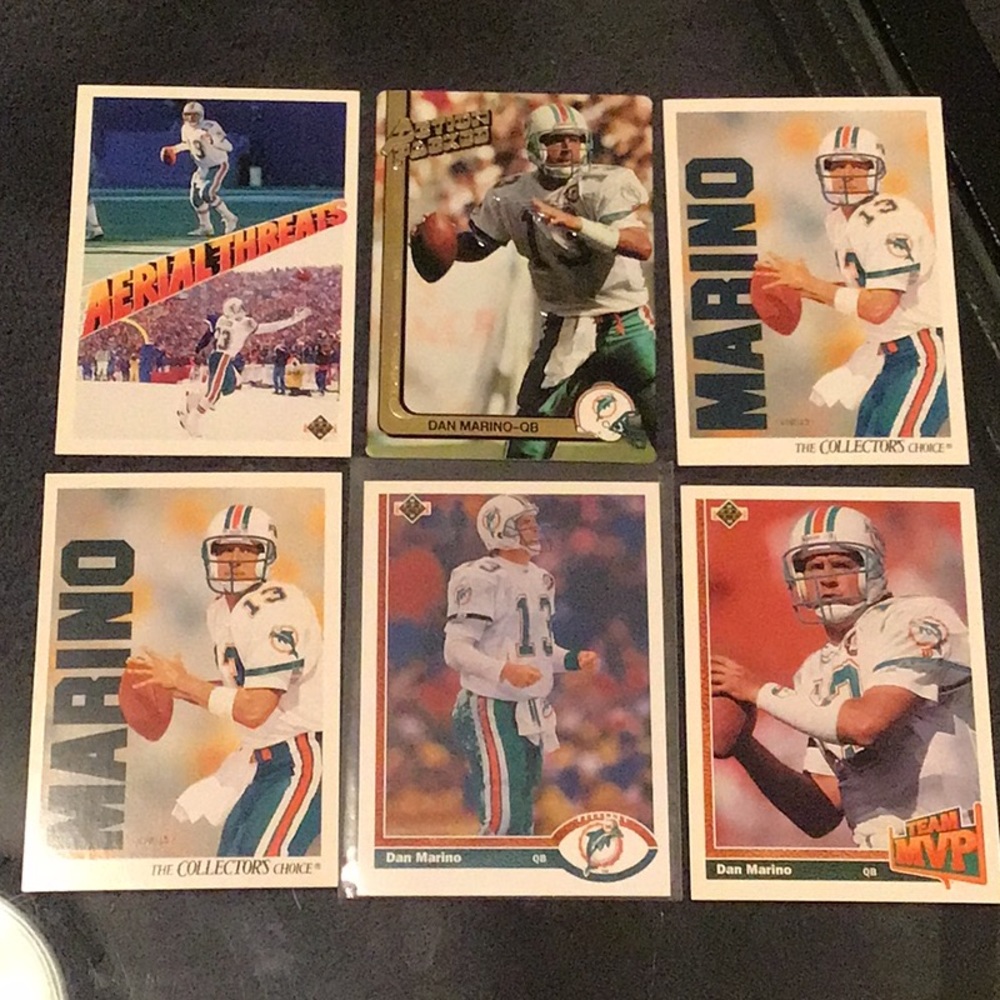 DAN MARINO FOOTBALL CARDS, 6, miami dolphins